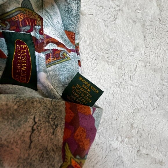 Flyshacker Clothing Co Men's Large Fishing Shirt Button Down Multicolor Casual - Picture 4 of 8